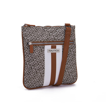 Nautica Lakeside Signature Jaquard North South Crossbody Bag