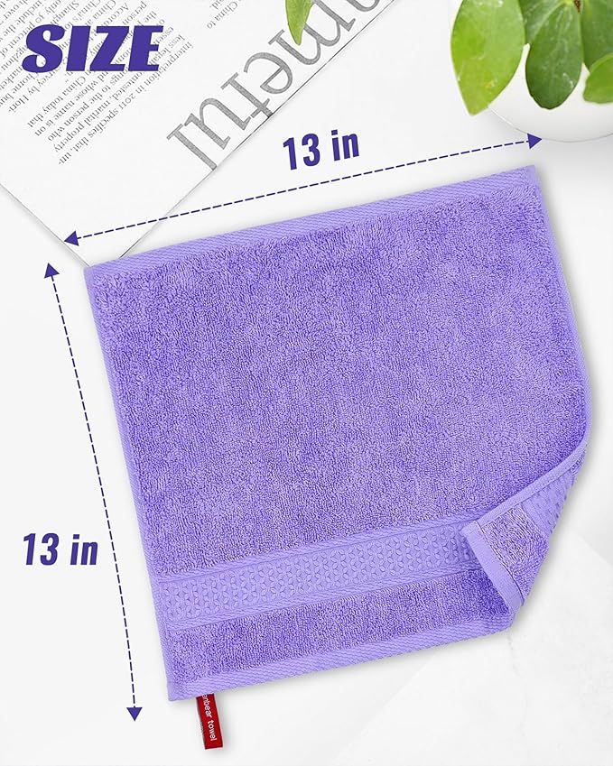 Cleanbear Wash Cloths Cotton Facecloths, Large Face Cloths 6 Ultra-Soft