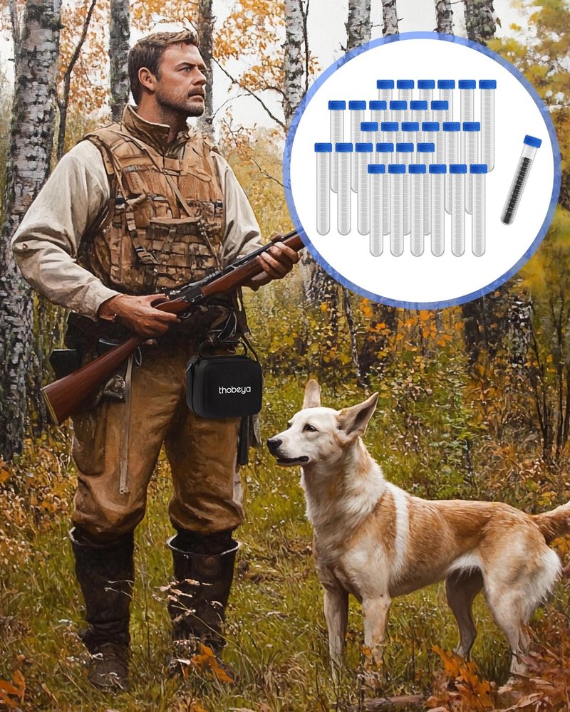 THOBEYA 30 Pcs Muzzleloader Accessories Kit, Charge Tubes Black Powder Accessories for Precision Quick Reloads, Traditions Black Powder Measure Storage Box