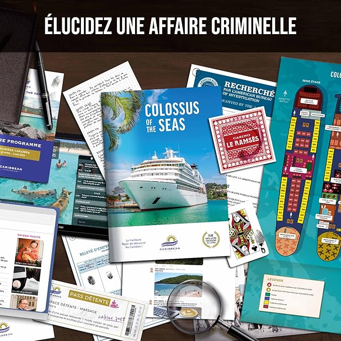 PROFILER - Missing in The Caribbean: John Leblanc Reported Missing – Murder Mystery Games for Adults – Date Night Family Night - Escape Room Board Game - Find Clues and Solve The Mystery (Français)