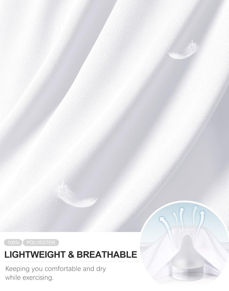 Women's Workout Tops Racerback Athletic Tank Tops Sleeveless Loose Fit Yoga Running Gym Shirts for Women(White,L)