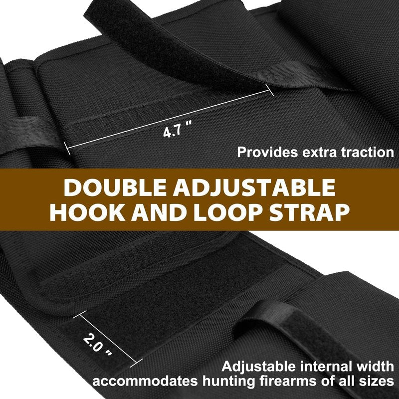Hunthor Truck Gun Rack (A Pair), 900D Adjustable Seat Back Gun Storage, Heavy Duty Automotive Rifle Holder Hunting Accessories for Jeep, Truck, SUV, Off-Road Vehicles(Black)