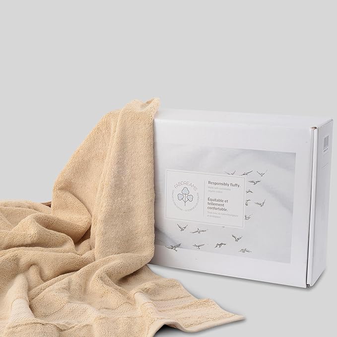 Fabdreams 100% Organic Cotton Bath Sheet Set of 2 700 GSM Oversized Towels
