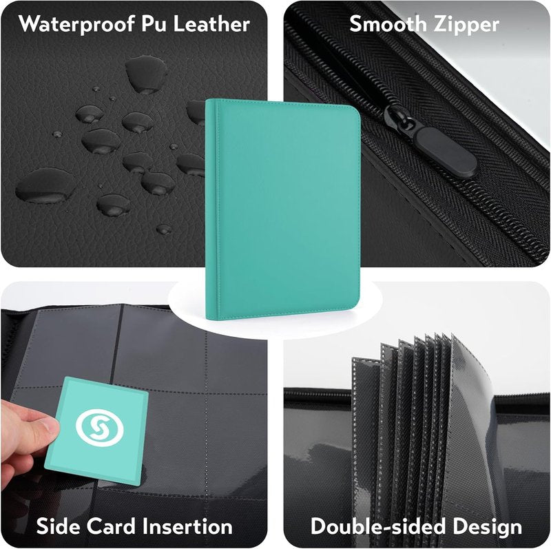 Premium 1000+ Pockets Trading Card Binder - Ringless Side Loading Album for MTG, TCG & Sports Cards | Blue