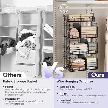 SWTYMIKI Hanging Closet Organizer Storage