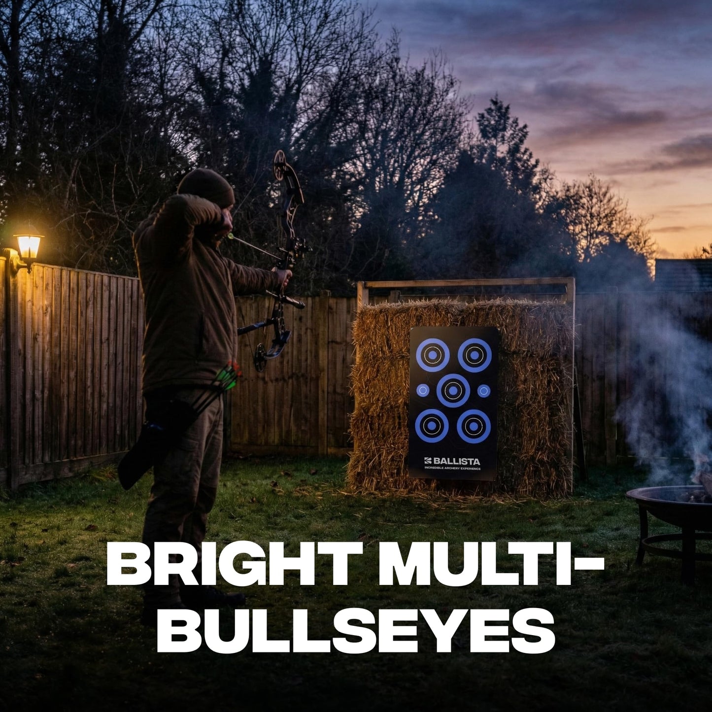 BALLISTA Reusable Self-Healing Rubber Archery Target Face – 13.8" x 23.6" Roll-Up Practice Target Sheet with Bright Bullseyes, Water-Resistant, Portable for Bow and Crossbow Shooting