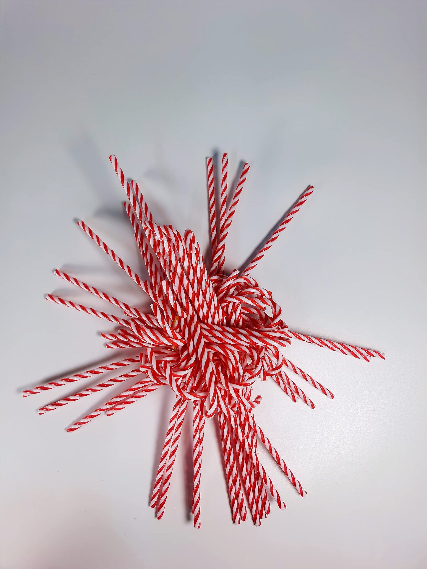 50 Pcs Christmas Candy Canes 5.9 inch Plastic Christmas Tree Hanging Ornaments Twisted Red White Crutch Candy Canes for Xmas Home Indoor Outdoor Party Decoration (red White)