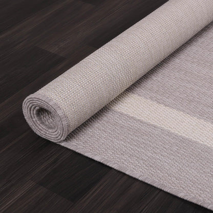 Luul Home Bordered Outdoor Rug 9x12 Washable Outside Carpet for Indoor Patio Porch Waterproof Easy Cleaning Non Shedding Area Rugs Gray 9 x 12