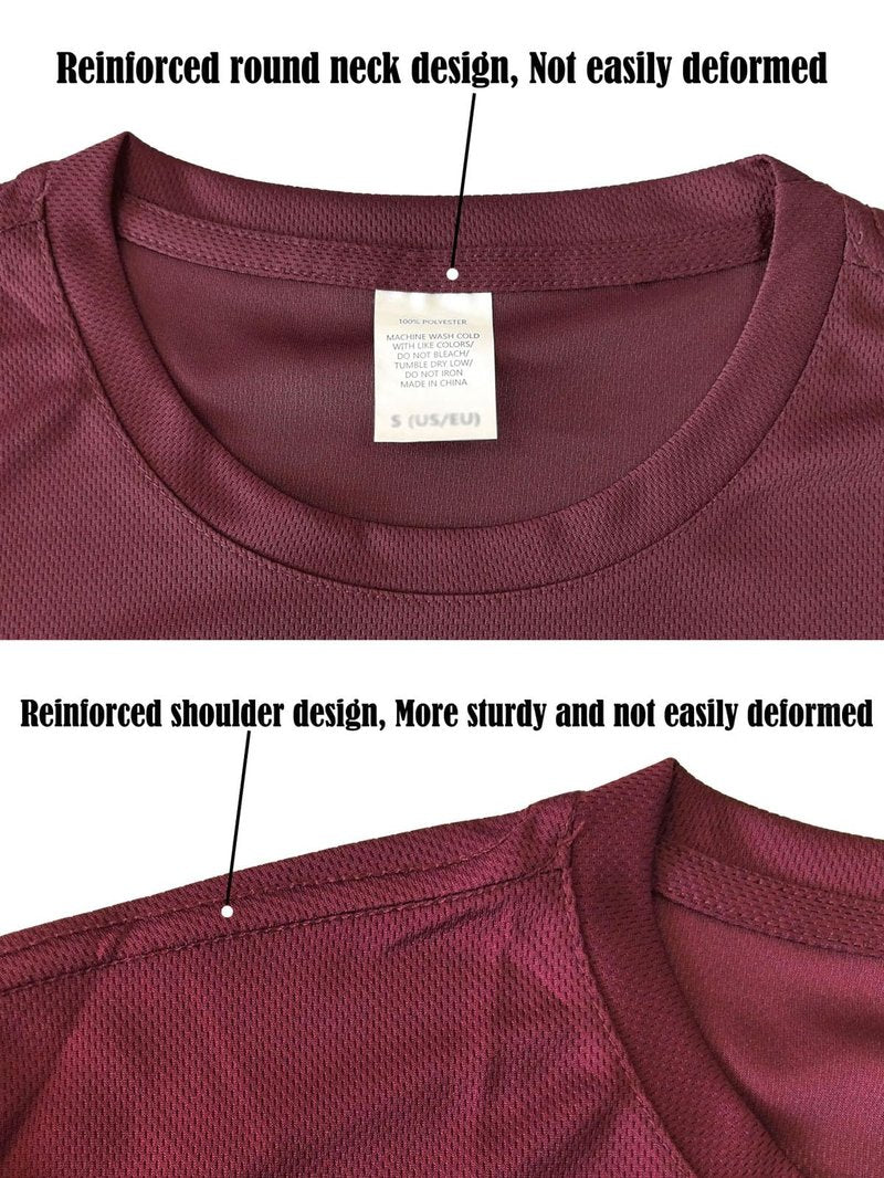 UV Sun Protection Long Sleeve T Shirts for Men Quick Dry Breathable Tshirts Athletic Casual Work Tees, 1 or 5 Pack