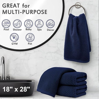 VOOVA & MOVAS Bathroom Hand Towels Set of 4, Towel Gift Set