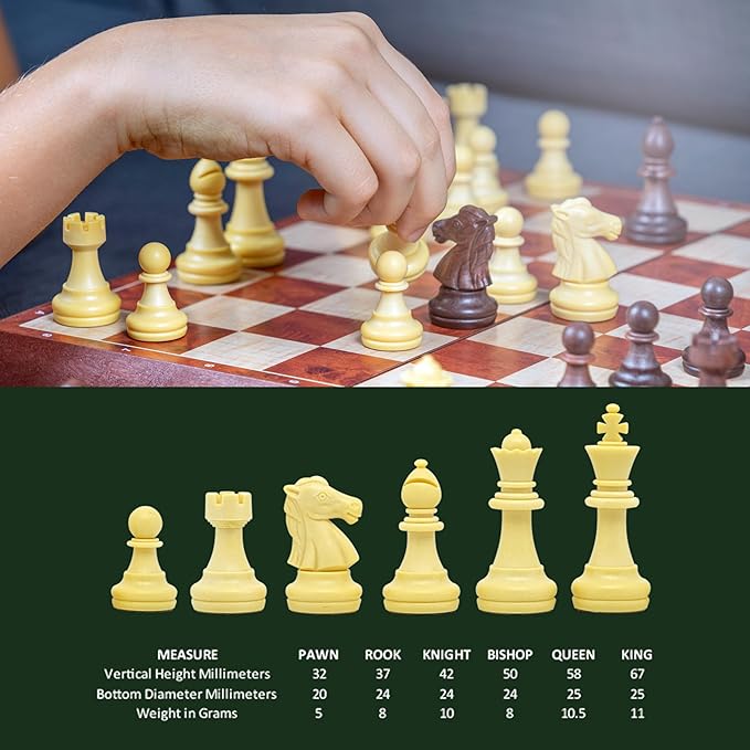 Magnetic Travel Chess Set for Kids and Adults. Portable 12 x 12 Chess Board Game for Beginner &amp Advance Players. Chess Sets for Adults with 2 Extra Queens &amp 2 Storage Bags for Chess Pieces.