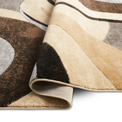 Home Dynamix Tribeca Slade Modern Area Rug, Abstract Brown/Gray 39"x55"