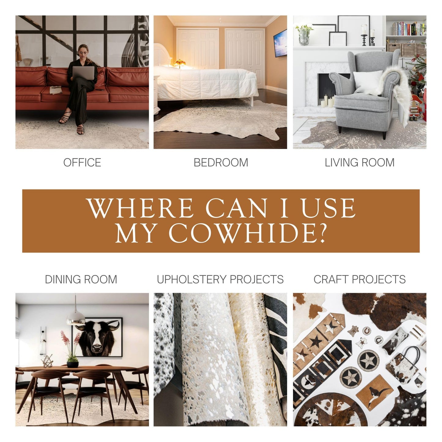 Sunshine Cowhides 100% Genuine Metallic Silver On Off White Cowhide Rug - Modern Style Animal Skin Rug & Floor Carpet for Living Room, Bedroom, Kitchen & More - Extra Large (6x7-8 Ft.)