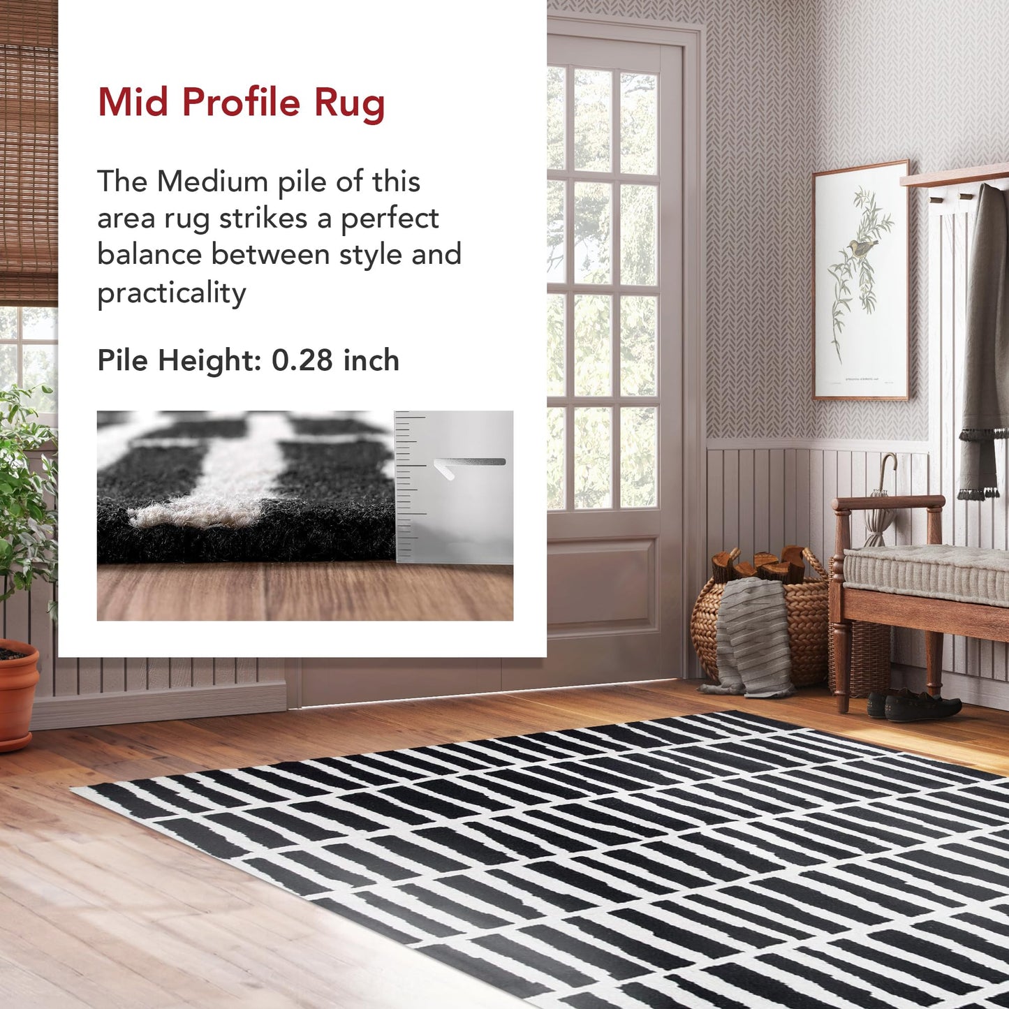 nuLOOM Hand Tufted Lemuel Accent Rug, 3x5, Black