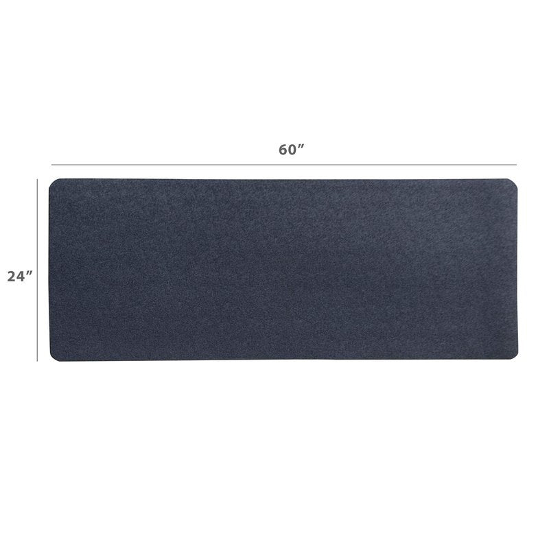 MotionTex Exercise Equipment Mat for Under Stationary Bike, Spin Bike, Fitness Equipment, Home Gym Floor Protection, 24" x 60", Black