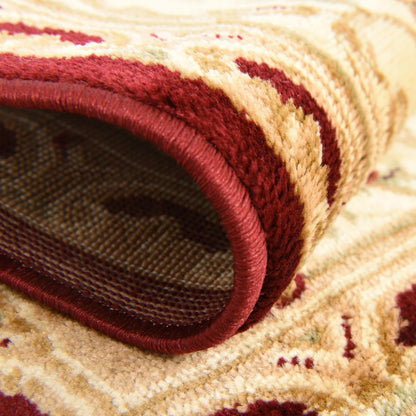 Unique Loom Versailles Collection Traditional Classic Floral Motif Area Rug (5' 0 x 5' 0 Octagon, Burgundy/Ivory)