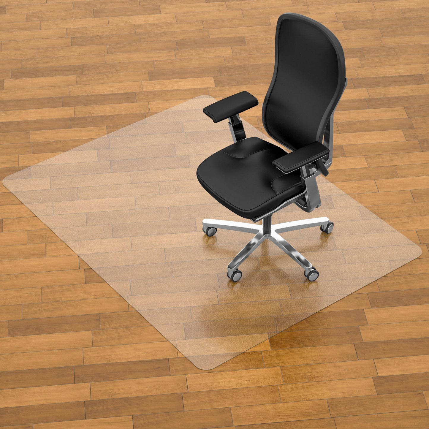 100pointONE Office Chair Mat for Hardwood Floors, Easy Glide Floor Mat for Office Chair, Clear Desk Chair Mat for Rolling Chairs 60" x 46"