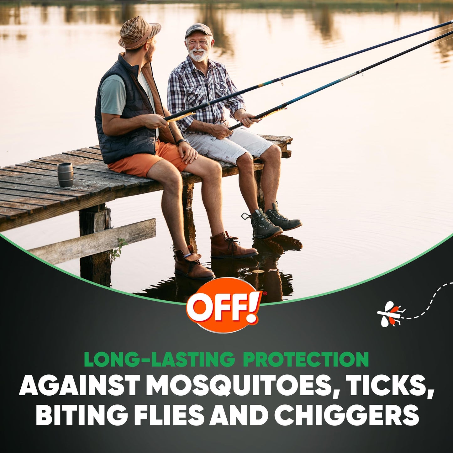 OFF! Deep Woods Sportsmen Insect Repellent Spray for Hunting Camping and Fishing 6 Ounce (Pack of 2)