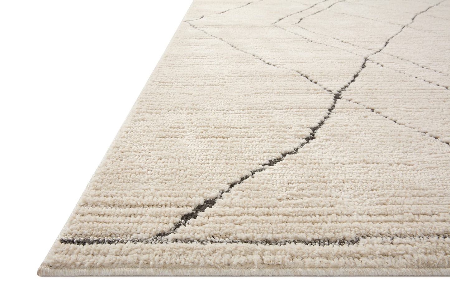 Loloi Fabian Collection FAB-02 Ivory/Charcoal 5'-3" x 7'-6" Area Rug
