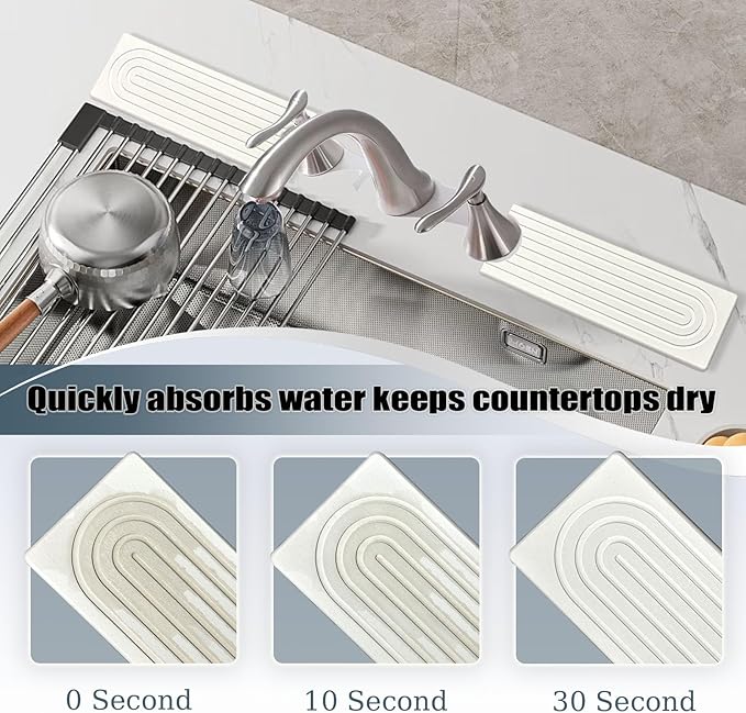 Stargaz Faucet Mat For Kitchen Sink，Sink stone quick dry around faucet