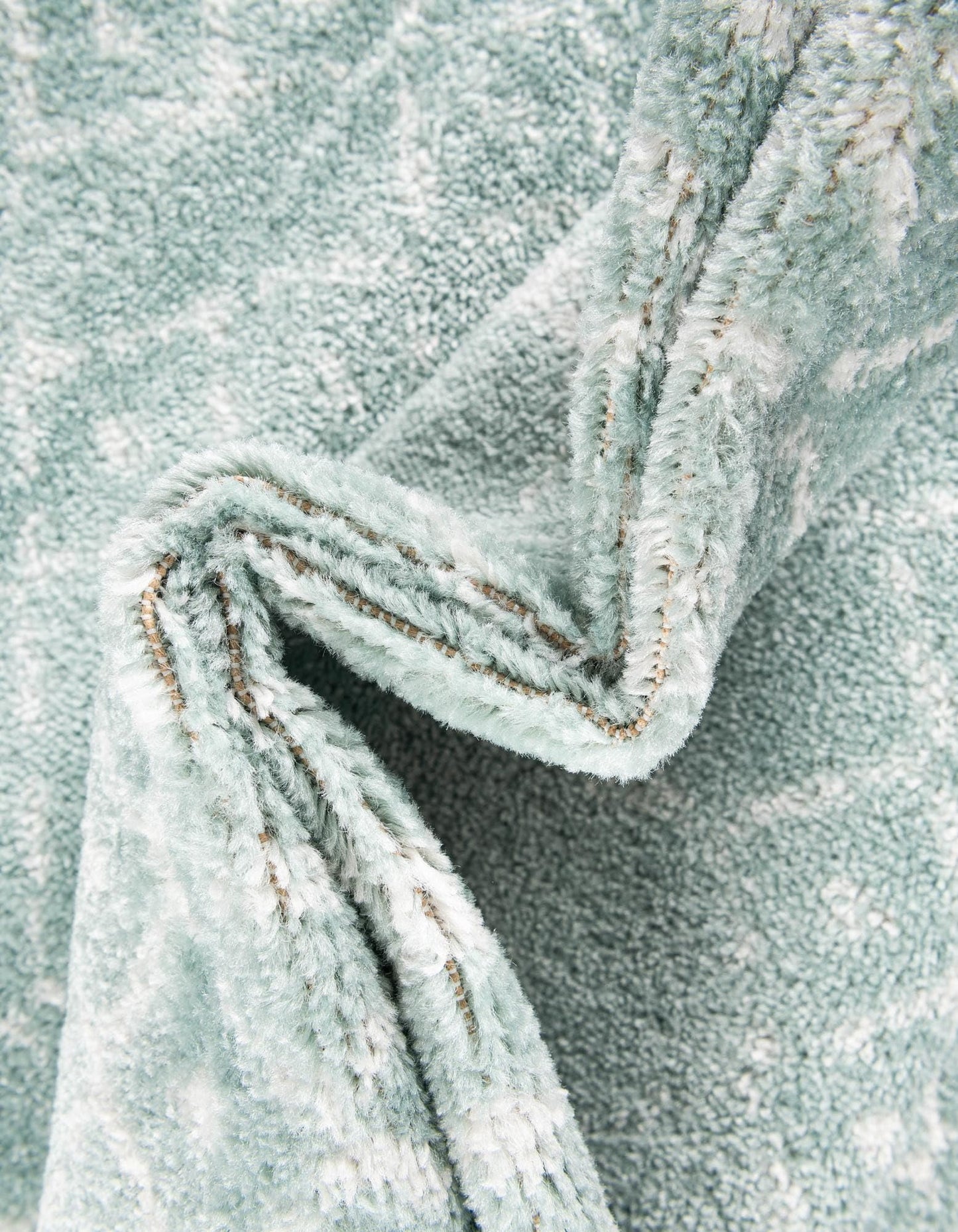 Rugs.com - Paxon Trellis Rug – 16 Ft Runner Aqua Easy-Clean Rug – Modern Hallway Runner, Stain-Resistant Entryway Decor