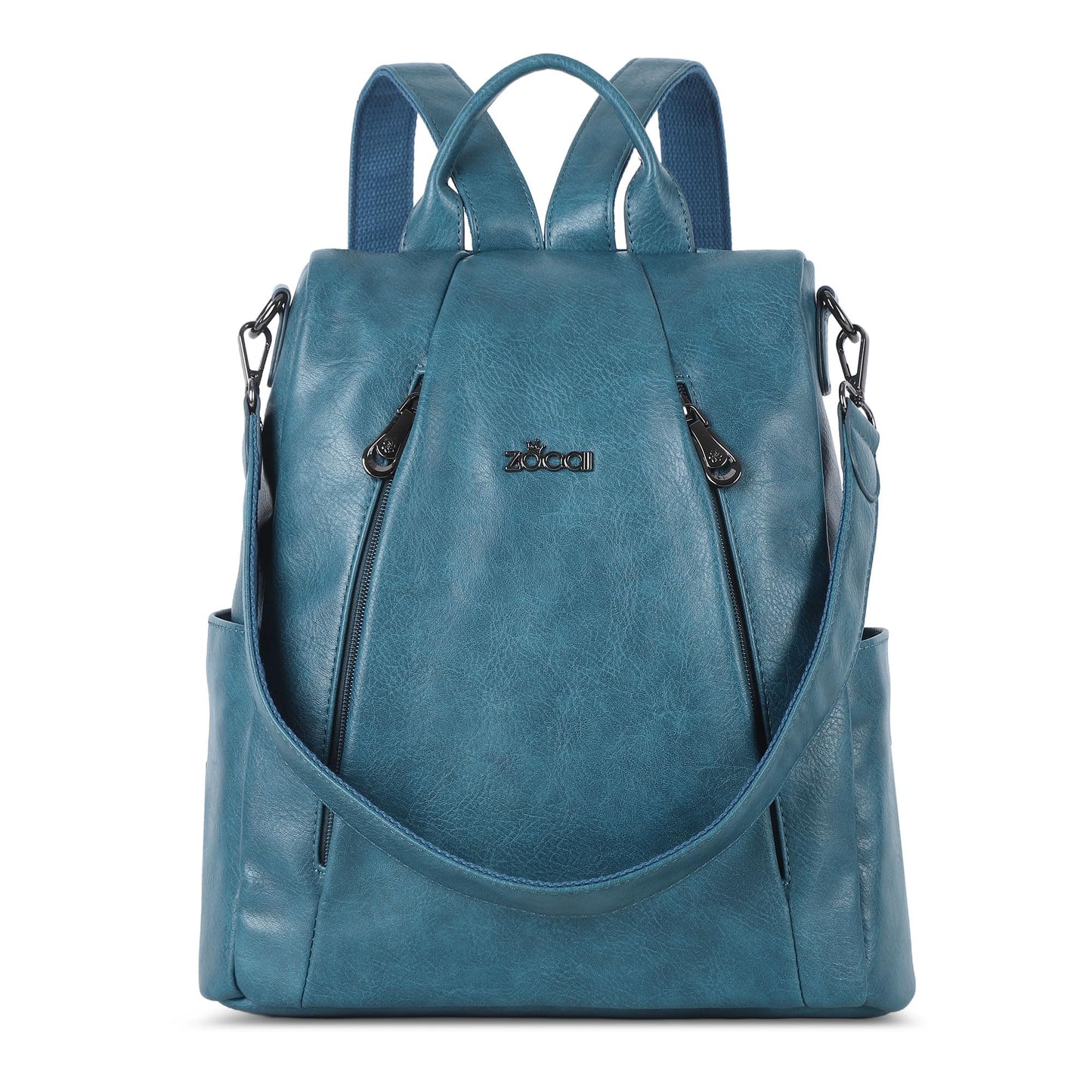 ZOCAI Backpack Purse for Women Medium Anti-Theft Backpacks Purses Design Leather Shoulder Bags with Removable Strap