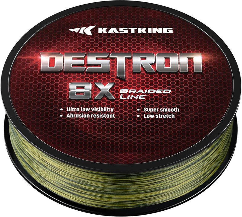 KastKing Destron Braided Fishing Line - Ultra-Thin, Zero Stretch, Highly Abrasion Resistant | 75% Thinner Than Mono