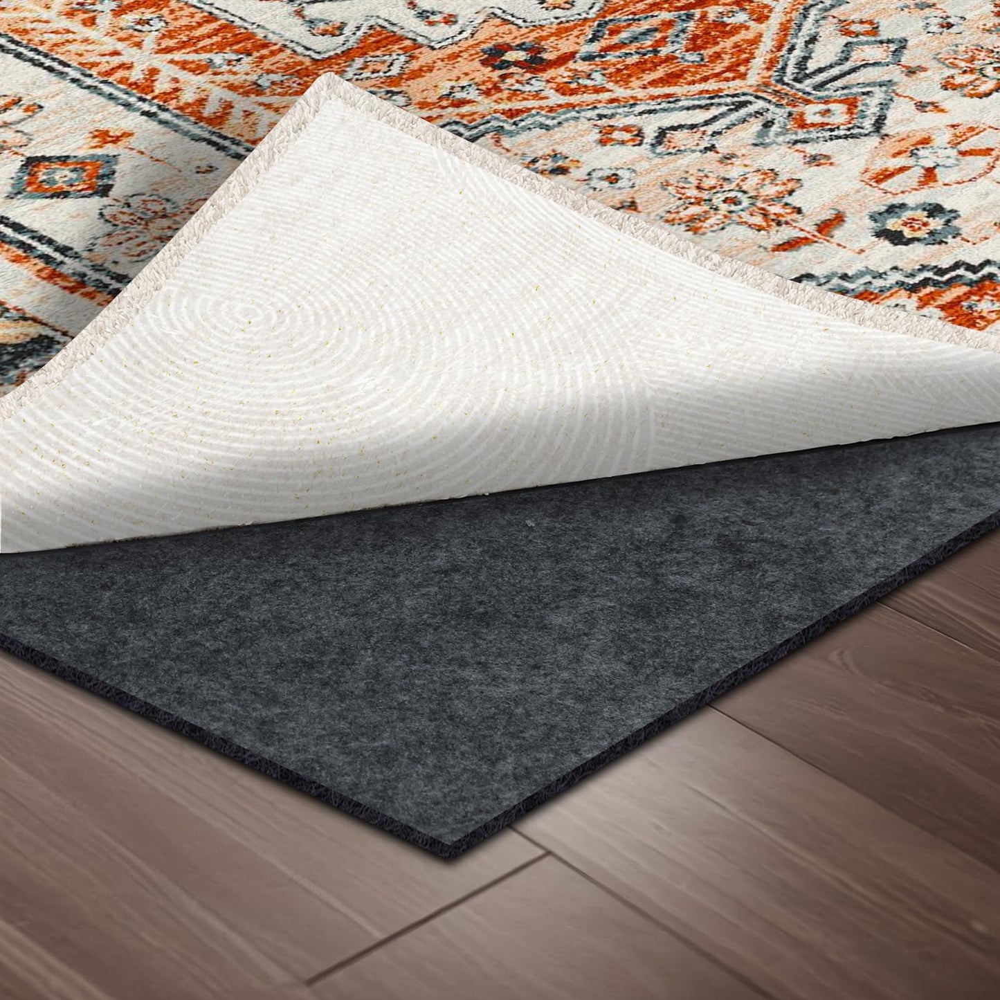 100% Waterproof Rug pad, 6x9 ft Area Rug Non-Slip Rug Pads, Carpet Pads for All Floors and finishes, Felt pad for Hardwood Floors, Keep Carpets in Place Soft and Secure