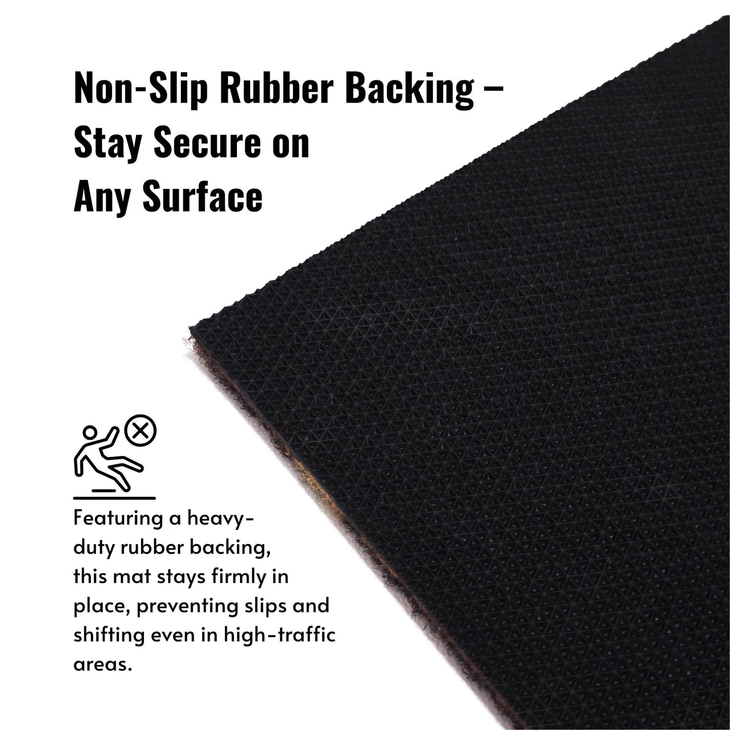 SAIONJI Check Your Energy with Evil Eye 30" x 18" Faux Coir Welcome Mat, Non-Slip Rubber Backing, Waterproof & Durable
