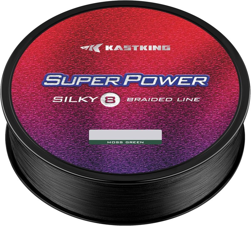 KastKing SuperPower Braided Fishing Line - Abrasion Resistant, Zero Stretch, Smaller Diameter | 150 Yards, Green