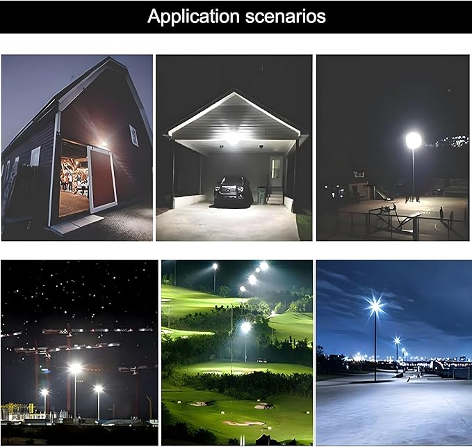 2 Pack-100W LED Flood Light Outdoor,11000LM LED Work Light with US Plug,6000K Daylight White,IP67 Waterproof Outdoor Floodlights for Yard,Garden,Playground