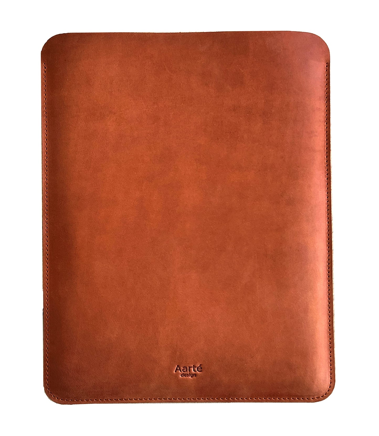 Aartedesign Genuine Vintage Leather Sleeve case for 13-inch MacBook Air/Pro 2018-2026 M1 M2 M3 M4 / 13 MacBook Pro M1 M2 M3 M4 Max (2018-2026) (Vertical, Cognaq)
