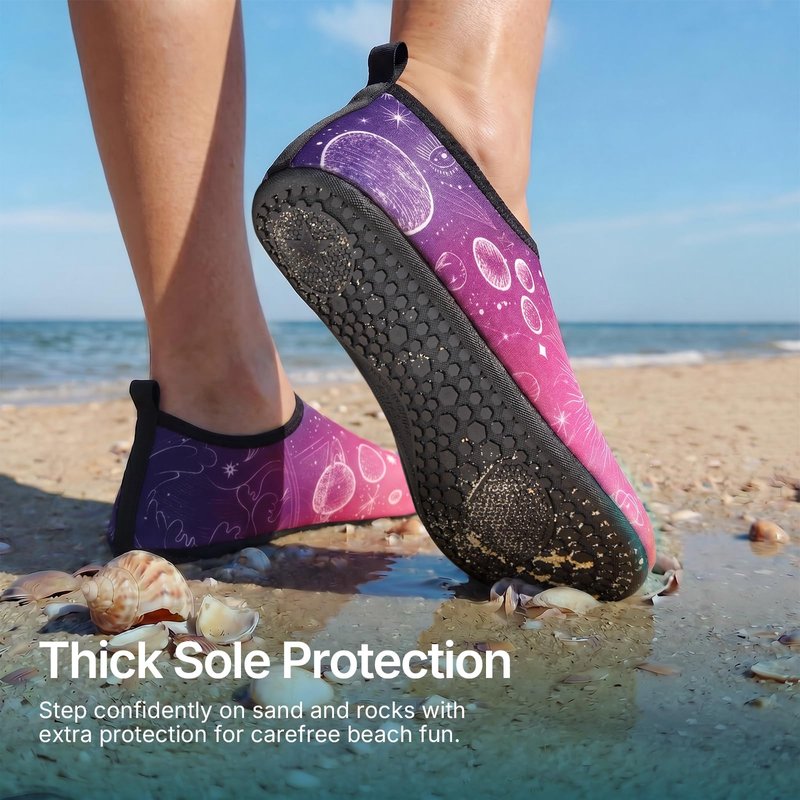 ATHMILE Water Shoes Women Men Barefoot Aqua Socks Quick-Dry for Beach Swim Pool Yoga Camping Cruise Surf Sport
