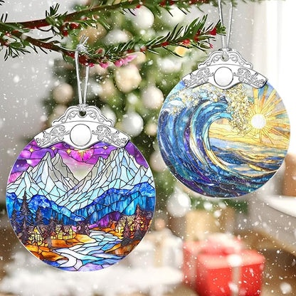 Night Court City of Star Light Ornament – Christmas Decoration & Christmas Ornament; Stained Glass Holiday Decoration (Holiday Present, Bauble Present, Gift Idea, Gift Exchange) | Heirloom Keepsakes
