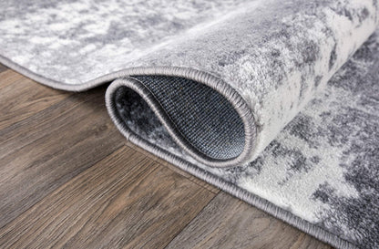 Rugshop Modern Distressed Gray Abstract Area Rug Bohemian Inspired Watercolor for Living Room, Dining Room and Office 7'10" x 10'