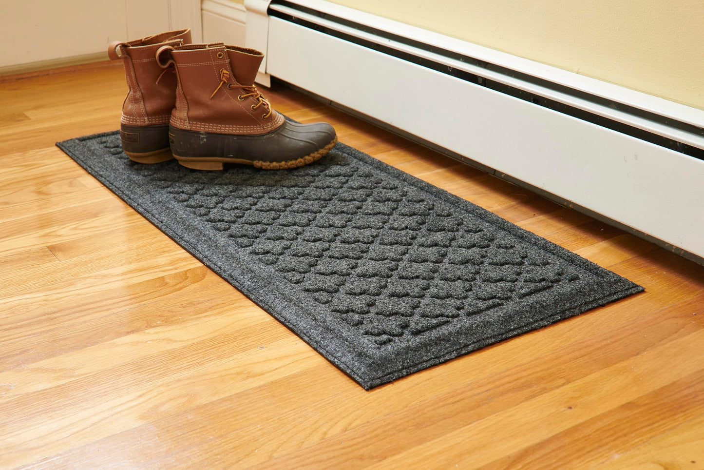 Artisan Entry Indoor Mats for Entryway, Durable & Easy to Clean Tray for Boots, Anti-Slip & Water-Resistant for Front Room, Made in The USA, 15" x 36", Graphite, by Mats Inc.