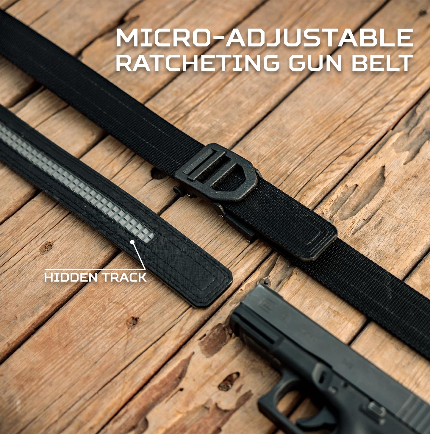 KORE USA-Made Black Multicam® Tactical Gun Belt | X6 Buckle & Reinforced Tactical CCW Belt (Fits 24" to 54")