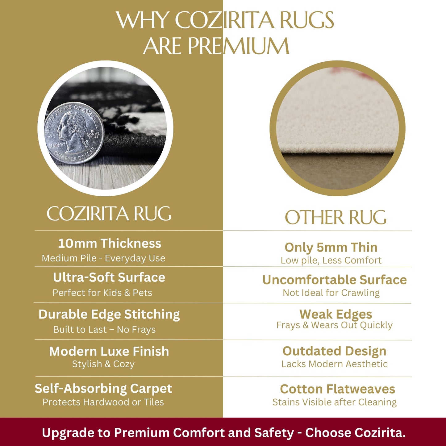 CoziRita 5x7 Modern Abstract Area Rug for Living Room, Soft Medium Pile Carpet, Non-Shedding Easy Care, High Traffic Floor Rug, Family Friendly, Pet Friendly, Designed for Real Homes - Black Marble