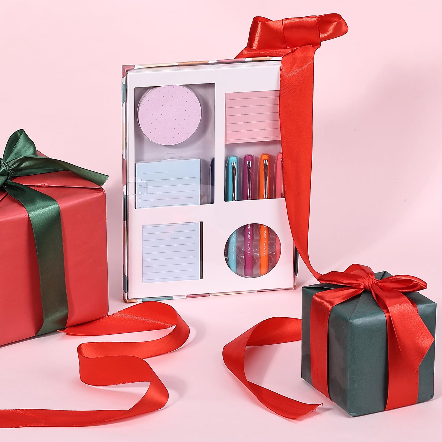 Mr. Pen- Sticky Notes Set Gift Box, Felt Tip Pens, Dotted Round, Lined & to Do List Self-Stick Sticky Pads for Bible Study, Office, School, Planning, Journaling & Organization