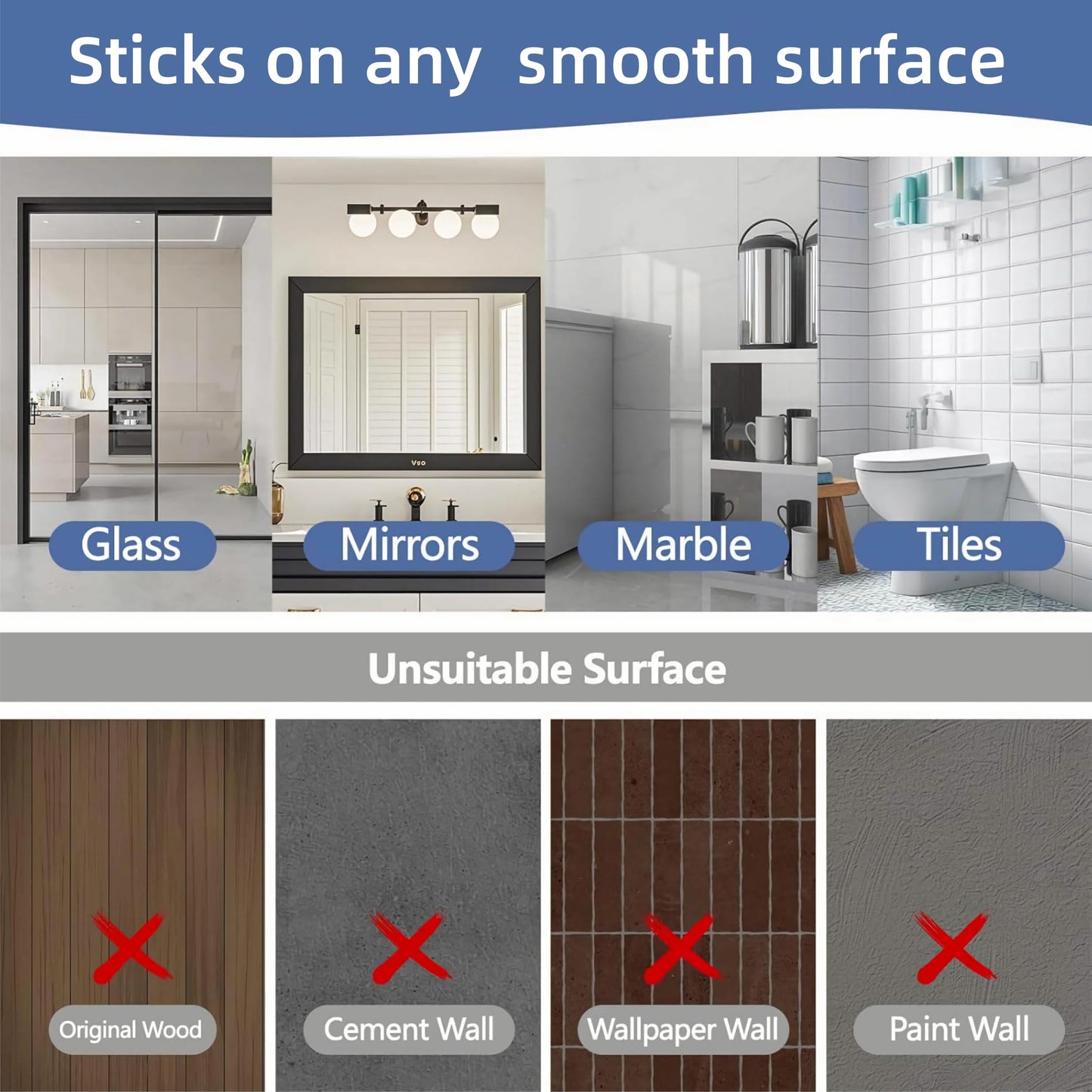 BRMUEIX 4 Pack Suction Cup Hooks for Shower,Glass Door Tile & Windows,Towel Hooks for Bathrooms,No Drill Stainless Steel Bathroom Hooks,Removable Suction Cup Wreath Hangers for Front Door(Black)