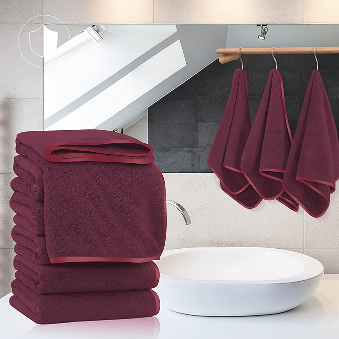TENSTARS Silk Hemming Hand Towels