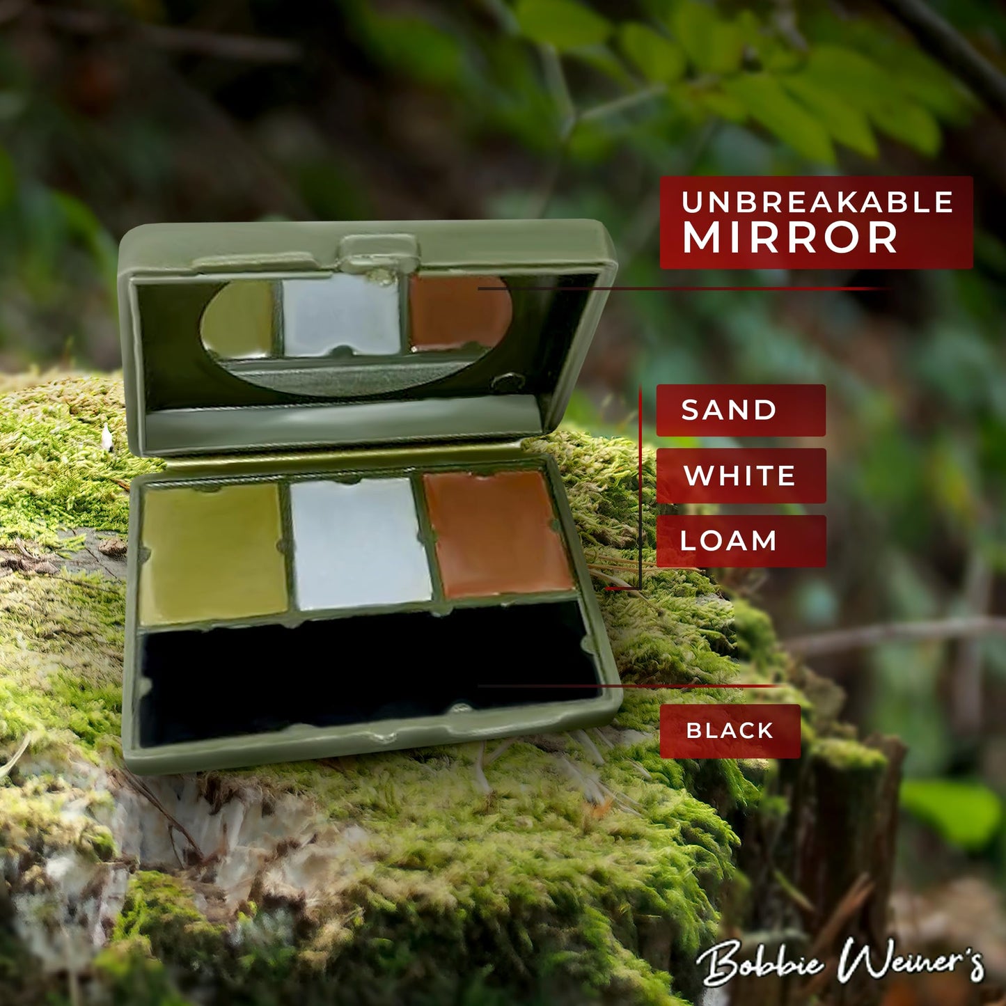Bobbie Weiner 4 Color Woodland Face Paint Kit, Camouflage