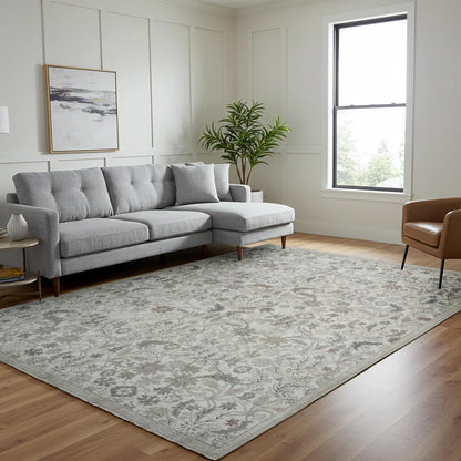 Gertmenian Heritage Botanica Area Rug - 8x10 Large, Traditional, Soft, Durable, Easy Cleaning & Ideal for High Traffic Areas in Living Room, Bedroom, Entryway - Shauna Beige, 23206