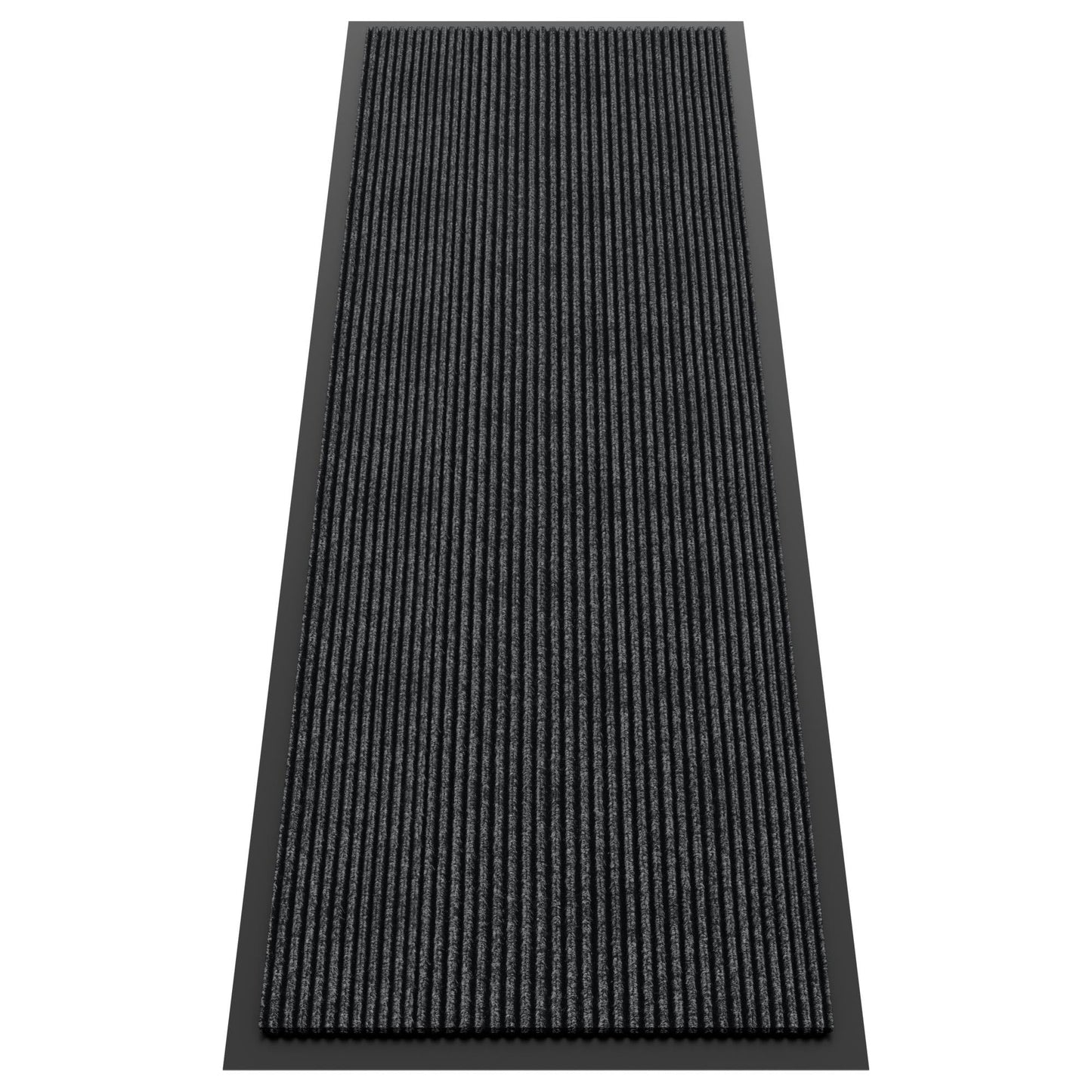 HOMEK Front Door Mat, 10' x 3' Commercial Floor Mat, Heavy Duty Welcome Mat, Rubber Backing Non Slip Doormat for Entryway, Grey