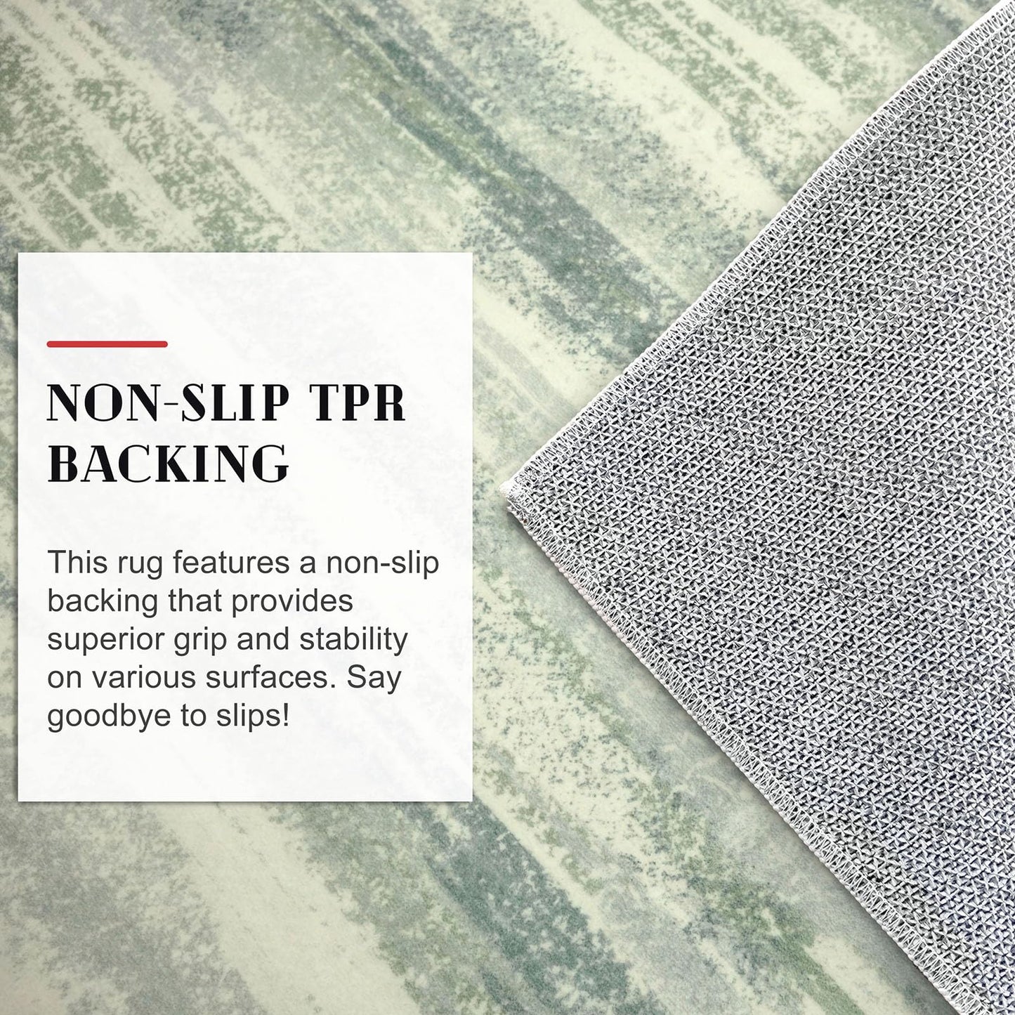Lansny Modern Abstract Entryway Rug Indoor 2x3 Washable Rug Non-Slip Soft Small Area Rug Sage Green Grey Kitchen Mats Thin Print Faux Wool Floor Carpet Throw Rugs for Entrance Bedroom