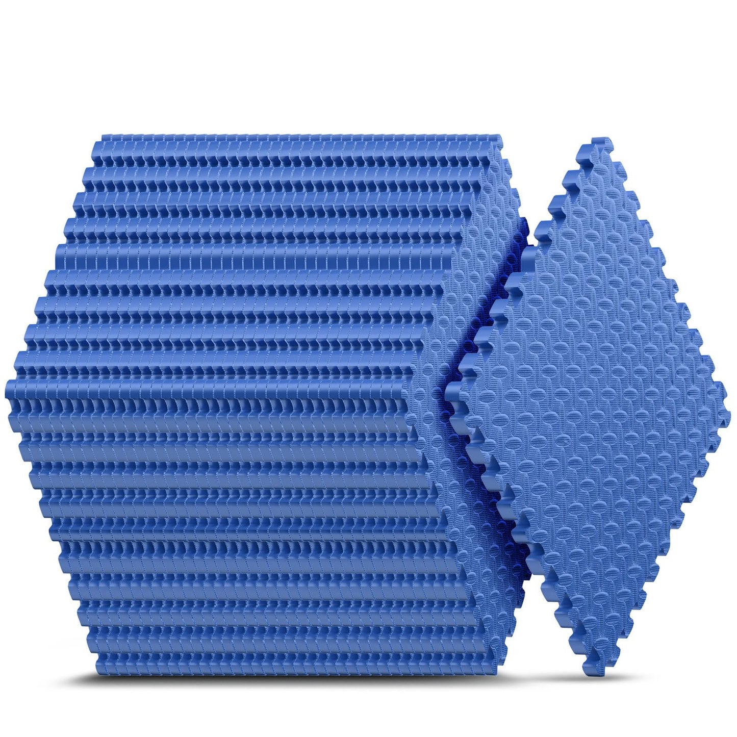 24 Pack Home Gym Mat, Puzzle Exercise Mat, EVA Interlocking Foam Floor Tiles for Home Workout Equipment and Kids' Play Areas - Blue, 24 in x 24 in x ½ in - 24 Tiles (Blue, 24 Pack 96 sq ft)
