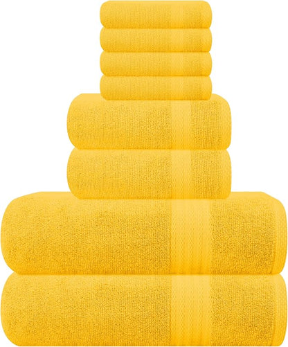 GLAMBURG Ultra Soft 8-Piece Towel Set