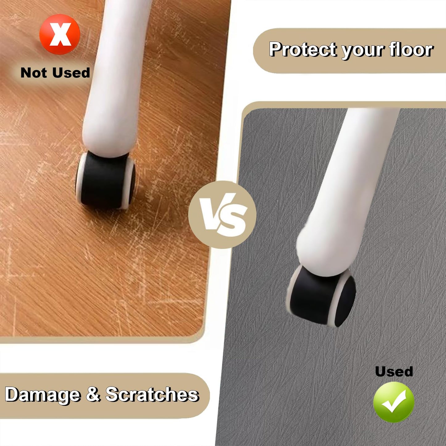 LYEMAT Office Chair Mat for Hardwood Floor, 36x48 inches Heavy Duty Desk Chair Mat for Hard Wood, Non-Slip Tile Floors Protector for Computer Chairs