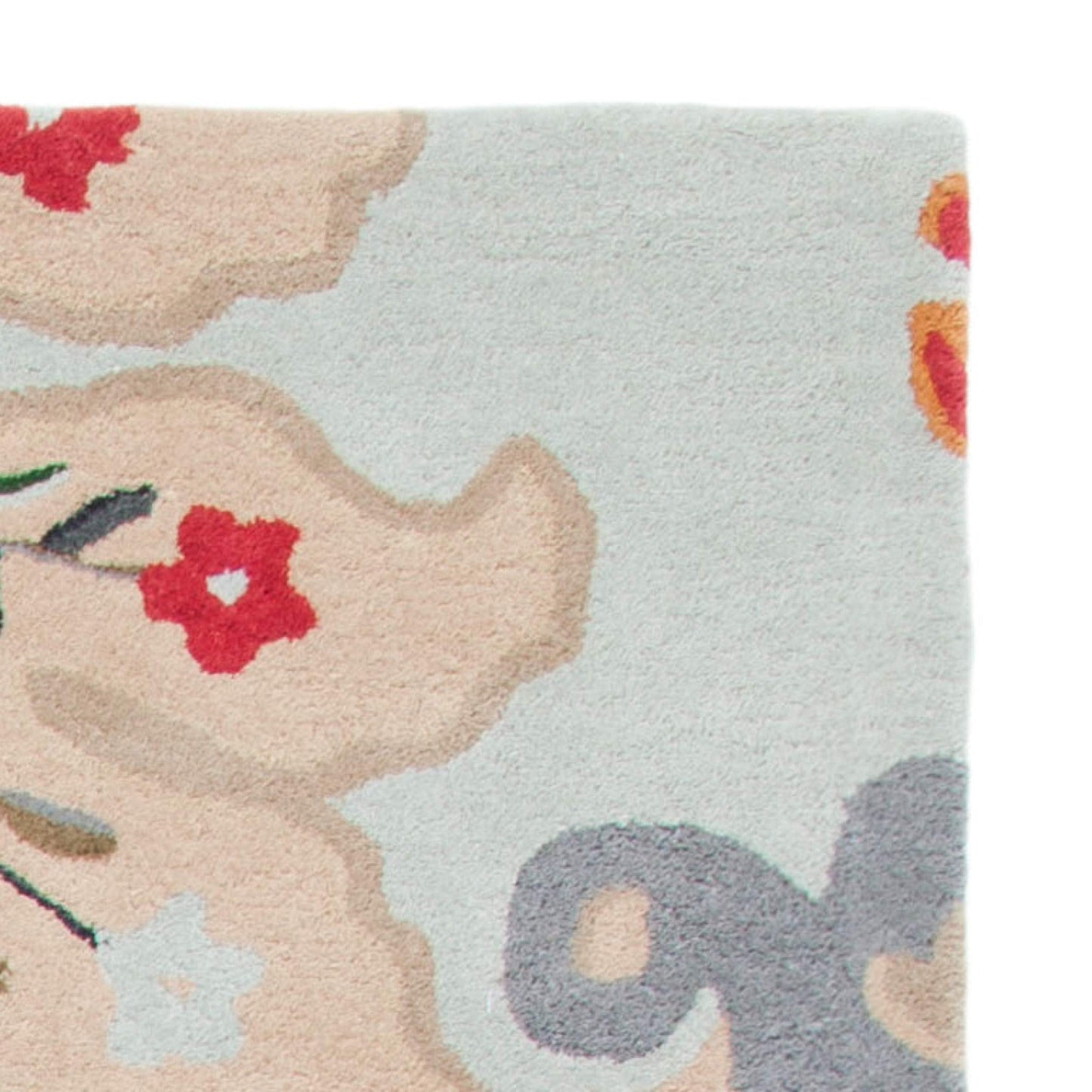 SAFAVIEH Bella Collection Area Rug - 9' x 12', Beige & Blue, Handmade Boho Wool, Ideal for High Traffic Areas in Living Room, Bedroom (BEL118B)