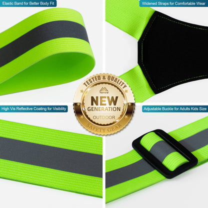 Topward Running Vest High Visibility Reflective Gear, Mens Hi Viz Vests, Lightweight Adjustable 360-degree Hi Vis Safety Vest for Dog Walking Jogging Hiking Camping Cycling Motorcycle